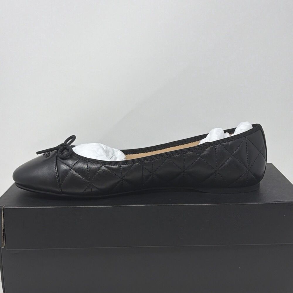 NIB Coach Allyson Quilted Ballet Flats Black Leather Women’s Size 10B AUTH - Picture 6 of 16